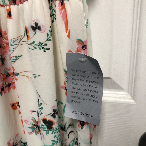 Bailey Blue Floral Print Maxi Dress Ruffle Size Large NWT Nordstrom - Picture 3 of 16